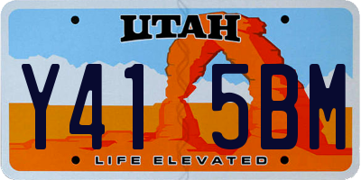 UT license plate Y415BM