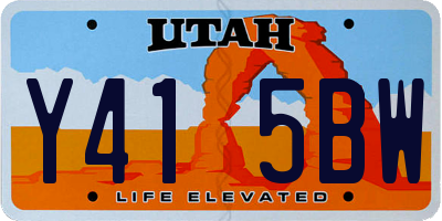 UT license plate Y415BW