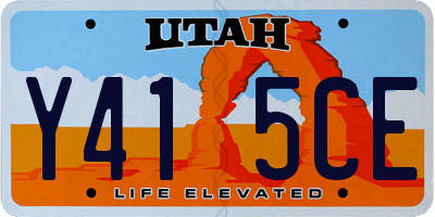 UT license plate Y415CE