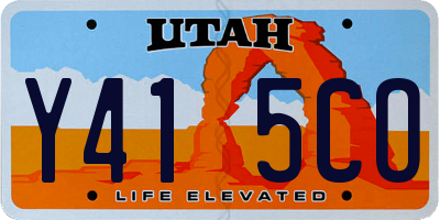 UT license plate Y415CO