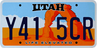 UT license plate Y415CR