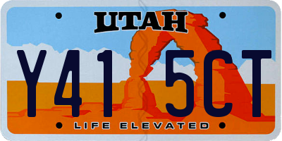 UT license plate Y415CT