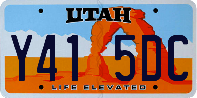 UT license plate Y415DC