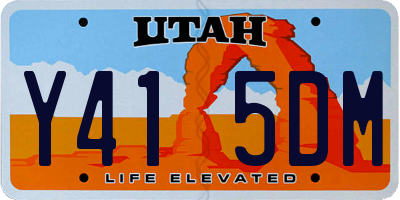 UT license plate Y415DM
