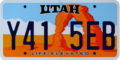 UT license plate Y415EB