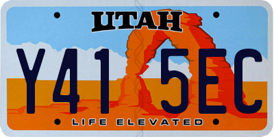 UT license plate Y415EC
