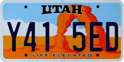 UT license plate Y415ED
