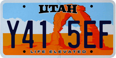 UT license plate Y415EF