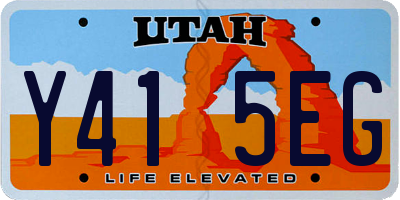 UT license plate Y415EG