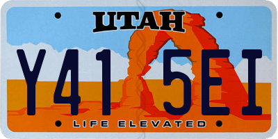 UT license plate Y415EI