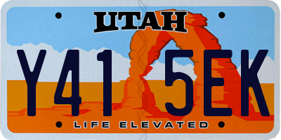 UT license plate Y415EK