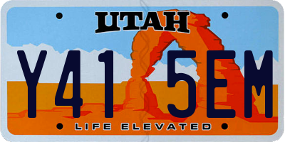 UT license plate Y415EM