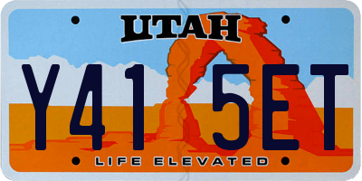 UT license plate Y415ET
