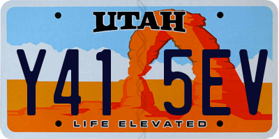 UT license plate Y415EV