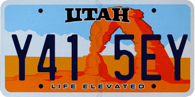 UT license plate Y415EY