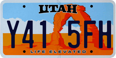 UT license plate Y415FH