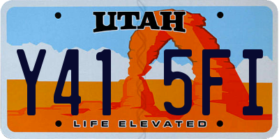 UT license plate Y415FI