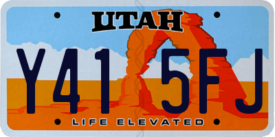 UT license plate Y415FJ