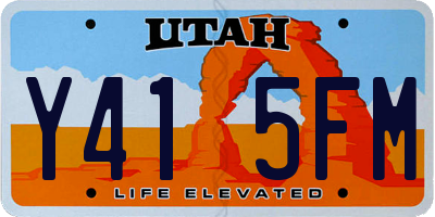 UT license plate Y415FM