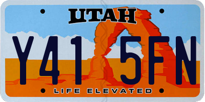 UT license plate Y415FN