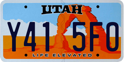 UT license plate Y415FO