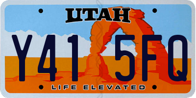UT license plate Y415FQ