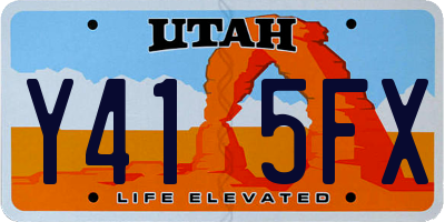 UT license plate Y415FX
