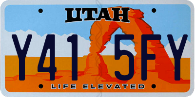 UT license plate Y415FY