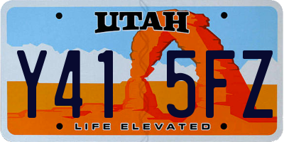 UT license plate Y415FZ