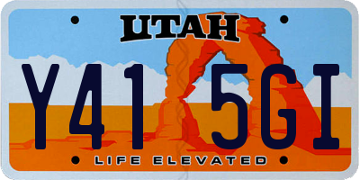 UT license plate Y415GI