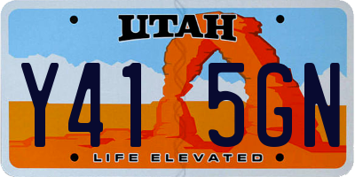 UT license plate Y415GN