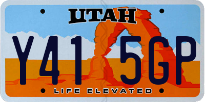 UT license plate Y415GP