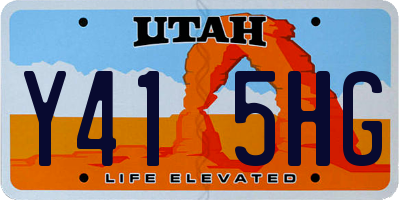 UT license plate Y415HG