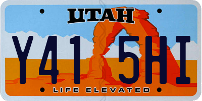 UT license plate Y415HI