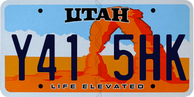 UT license plate Y415HK