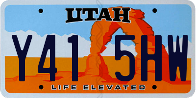 UT license plate Y415HW