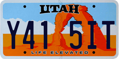 UT license plate Y415IT