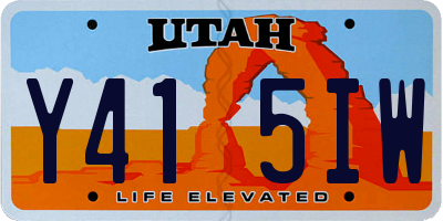 UT license plate Y415IW