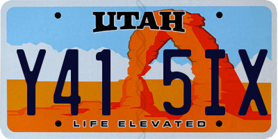 UT license plate Y415IX