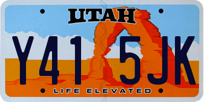 UT license plate Y415JK
