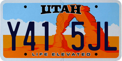 UT license plate Y415JL
