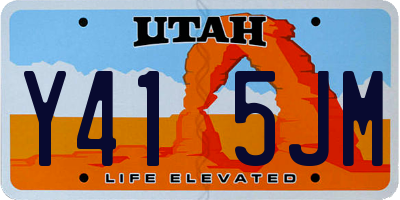 UT license plate Y415JM