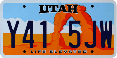 UT license plate Y415JW