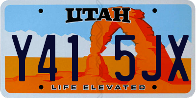 UT license plate Y415JX