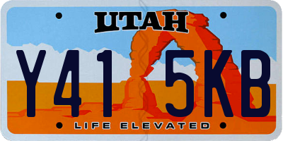 UT license plate Y415KB