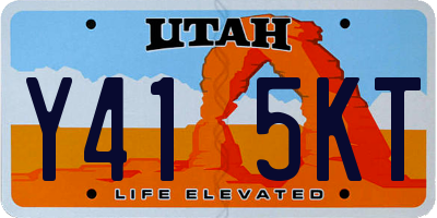 UT license plate Y415KT