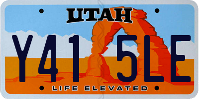 UT license plate Y415LE