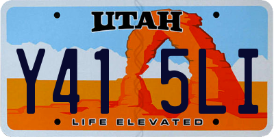 UT license plate Y415LI