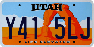 UT license plate Y415LJ