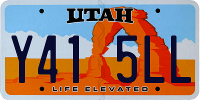 UT license plate Y415LL